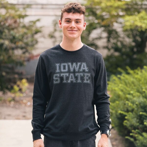 Artisans Iowa State Dark Gray Monotone Crewneck